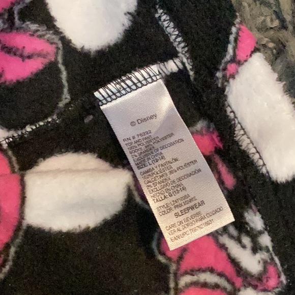 Disney Minnie Mouse Fleece lounge, pajama Pants - Black, Pink, and White - Picture 5 of 5